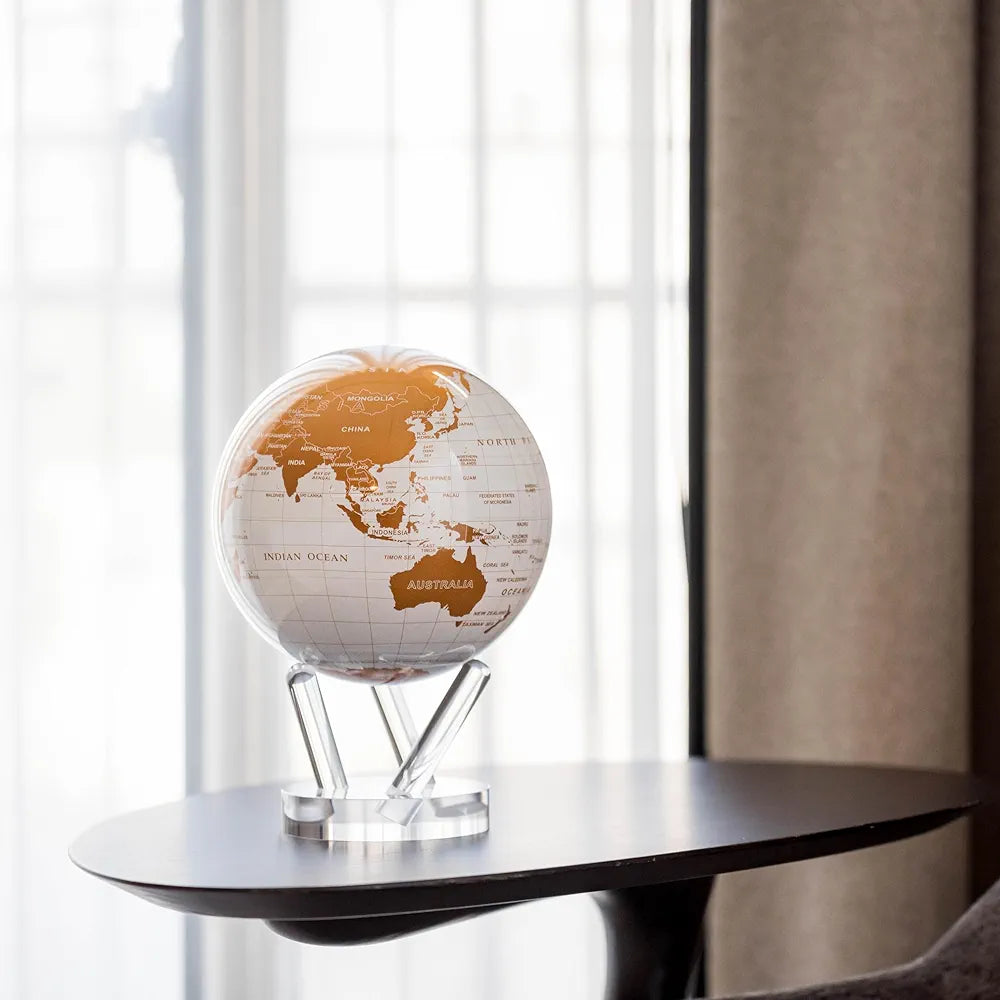 Self Moving MOVA Globe – White and Gold 4.5”