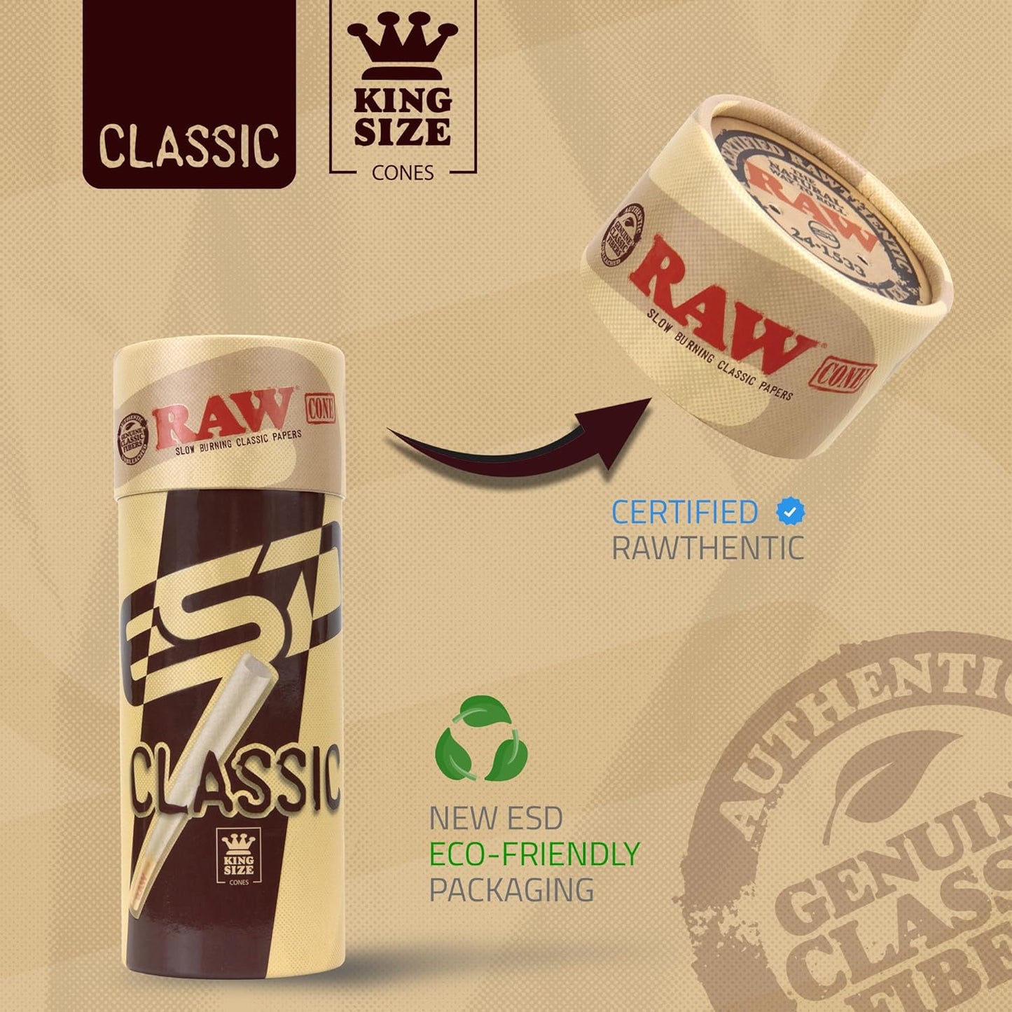 RAW Classic Cones King Size - 100 Pack