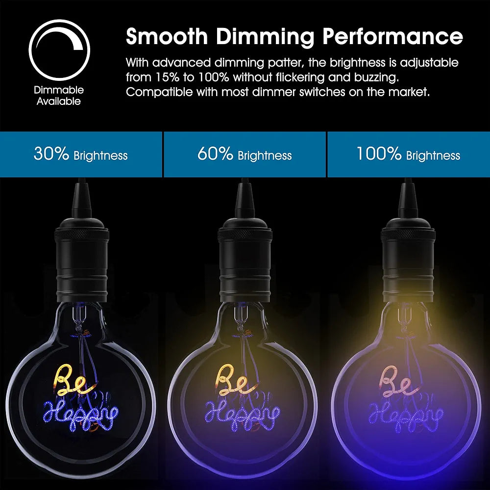 BE HAPPY 4W LED Decorative Globe Light