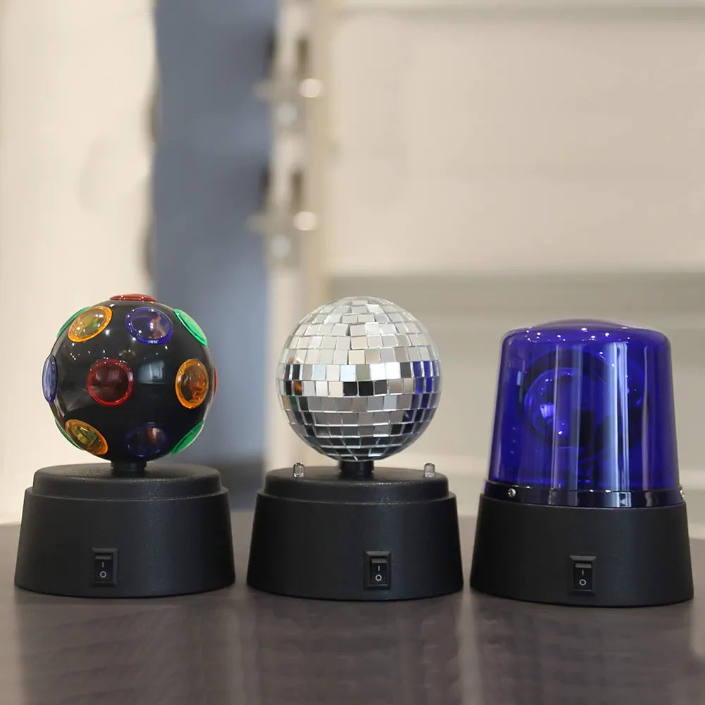 Party Lovers' Essential! 4.5” 3-in-1 Disco Ball with Strobe & Lights