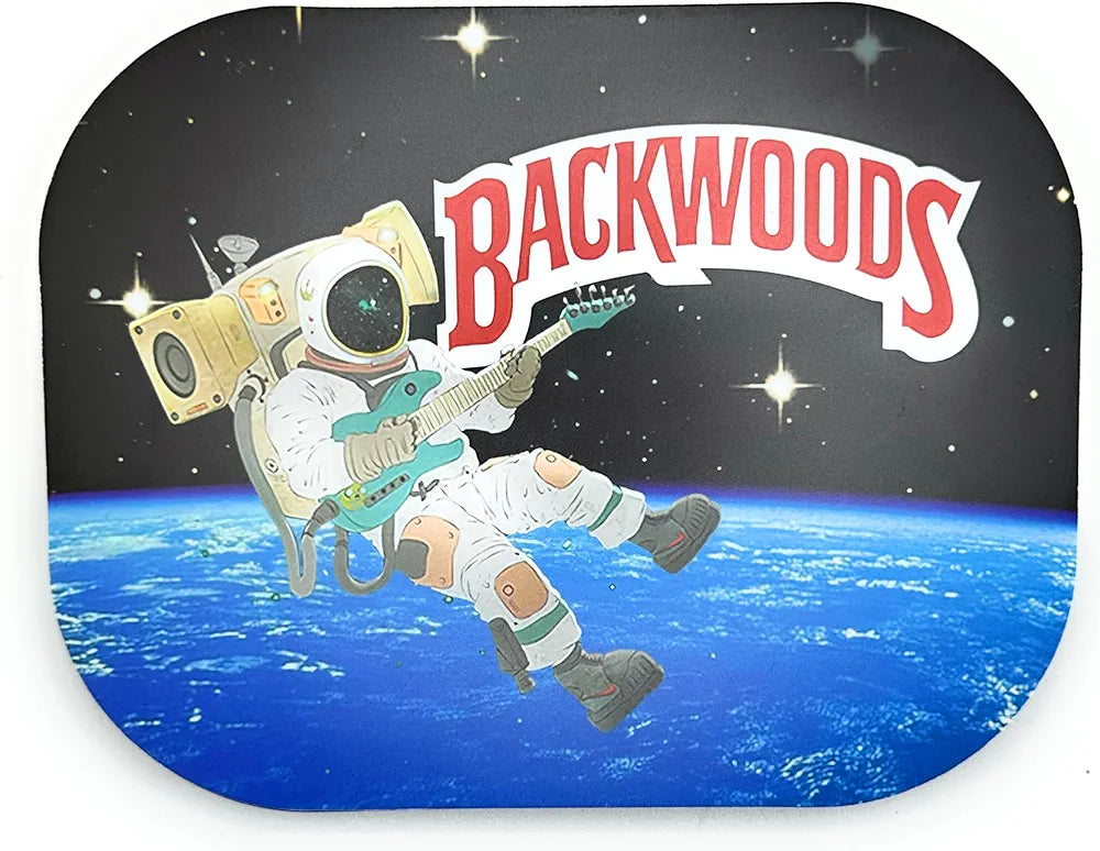 BACK WOODS Rolling Tray with Magnetic Lid - 7 inch x 5.5 inch Double Printed Rolling Tray with Printed Magnetic lid