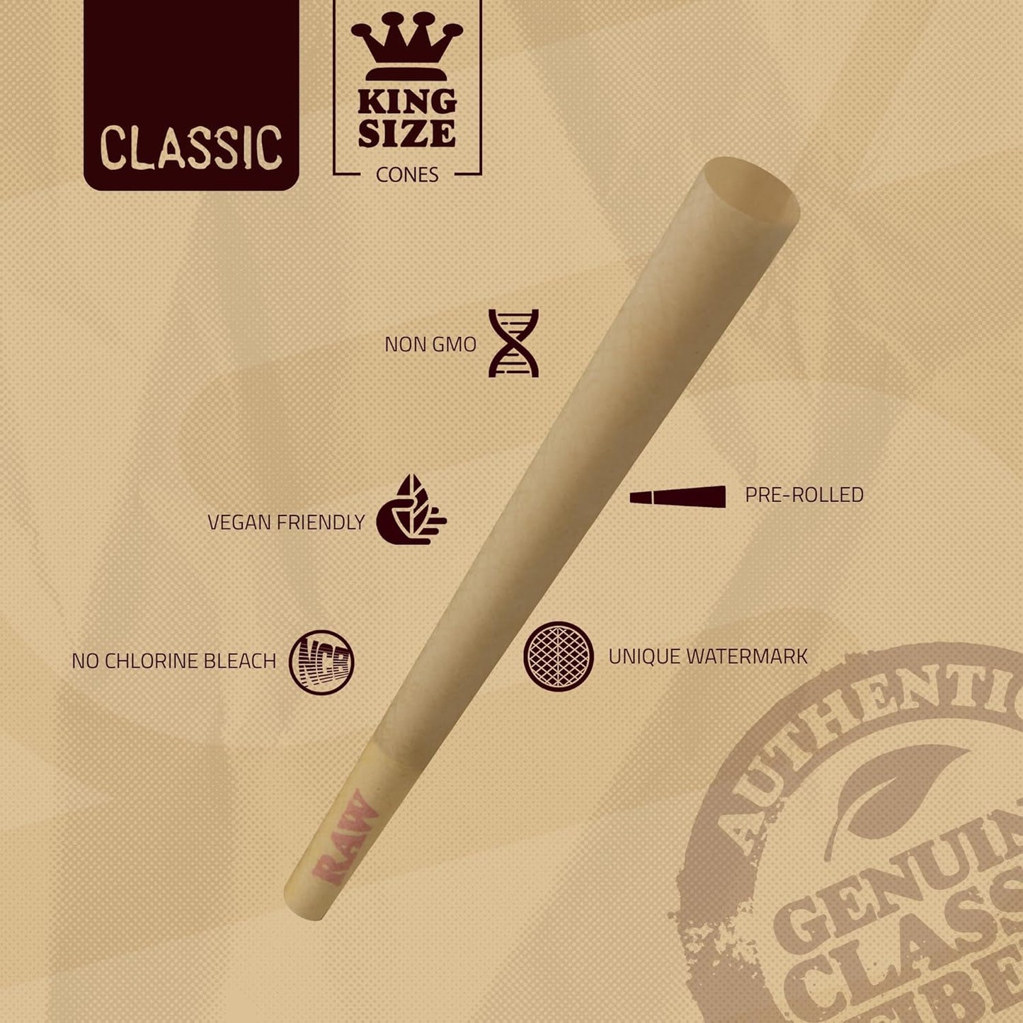RAW Classic Cones King Size - 100 Pack