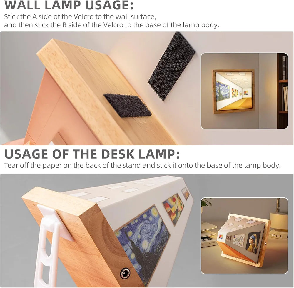 3D Illusion Wall Or Desk Light Wireless Hall Way