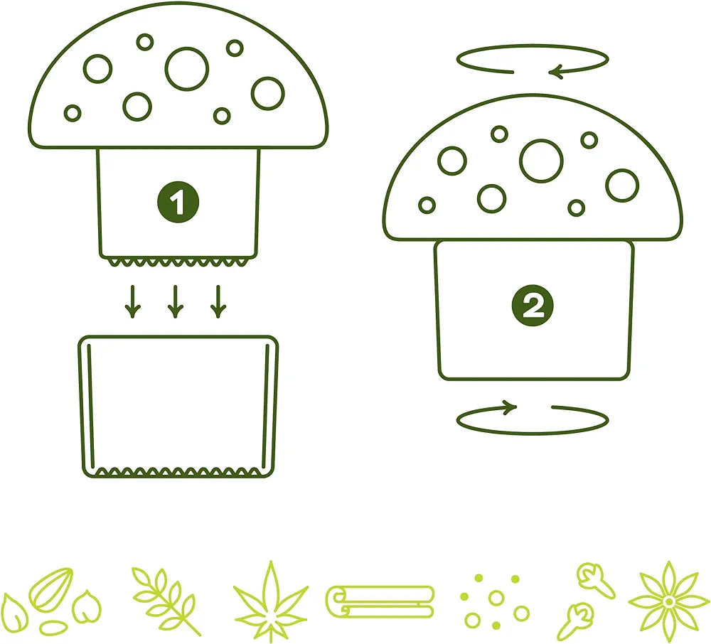 Genuine Fred MERRY MUSHROOM Herb Grinder
