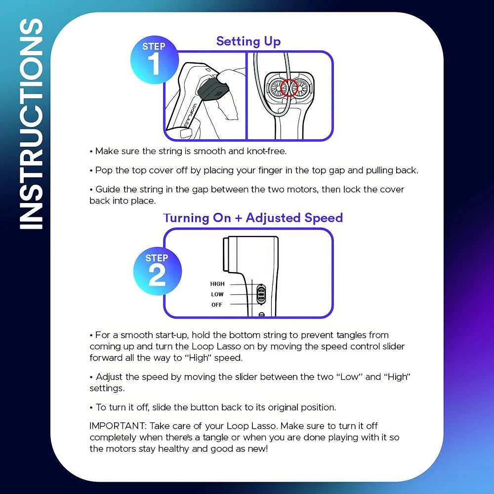 NANO Glow-in-the-Dark String Shooter Toy with Built-in UV Blacklight