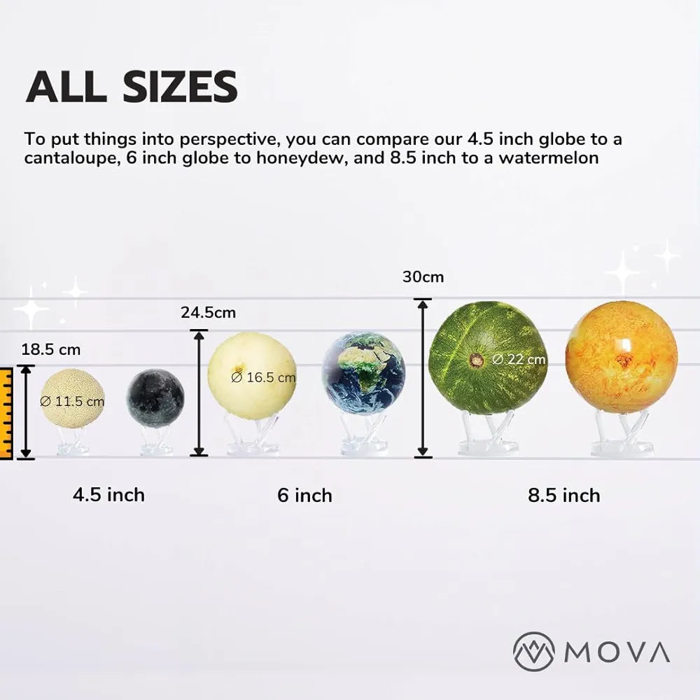 Self Moving MOVA Globe – White and Gold 4.5”