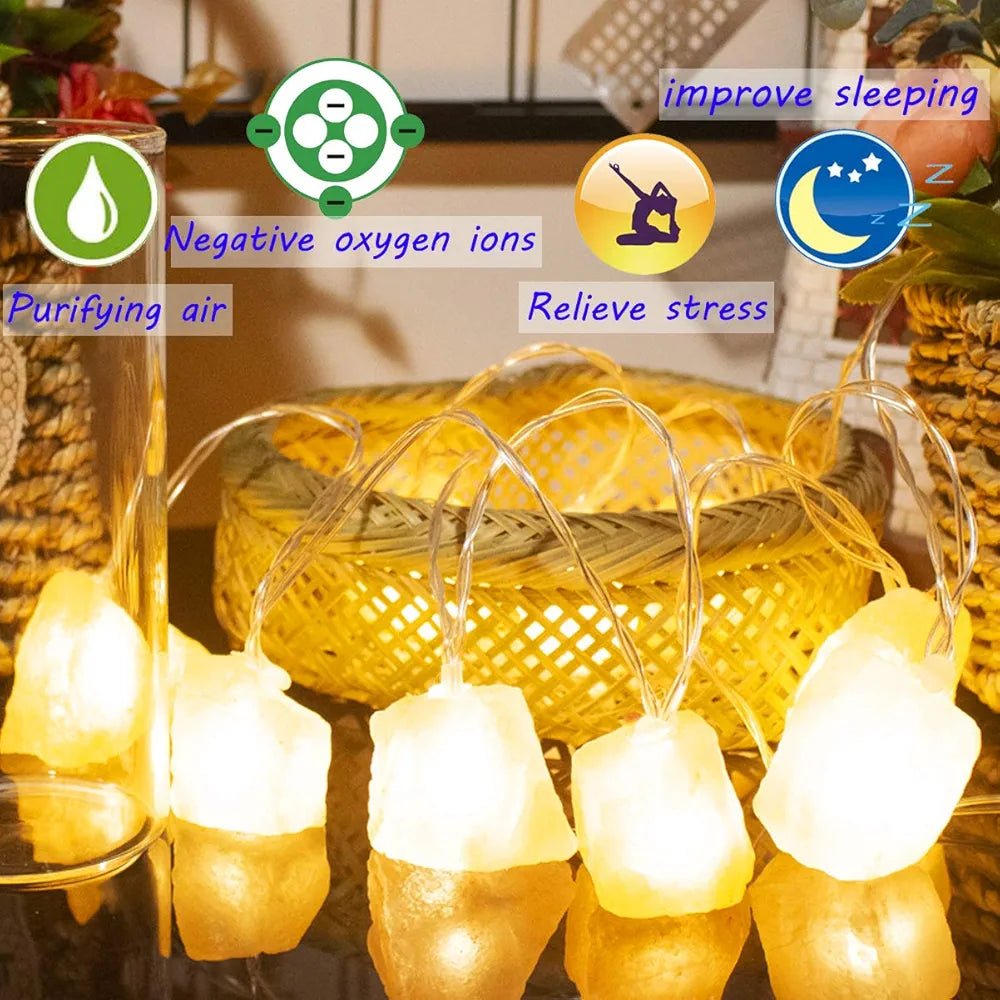 Himalayan Salt String Lights 8 FT 10 LED