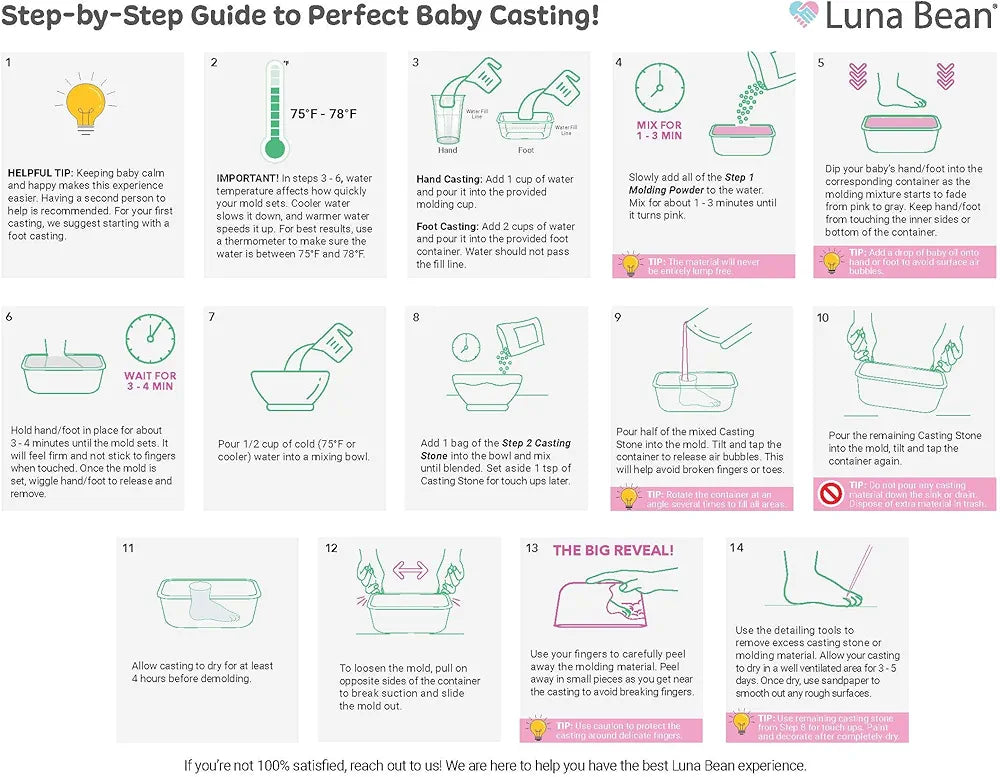 Baby Footprint & Hand Casting Kit