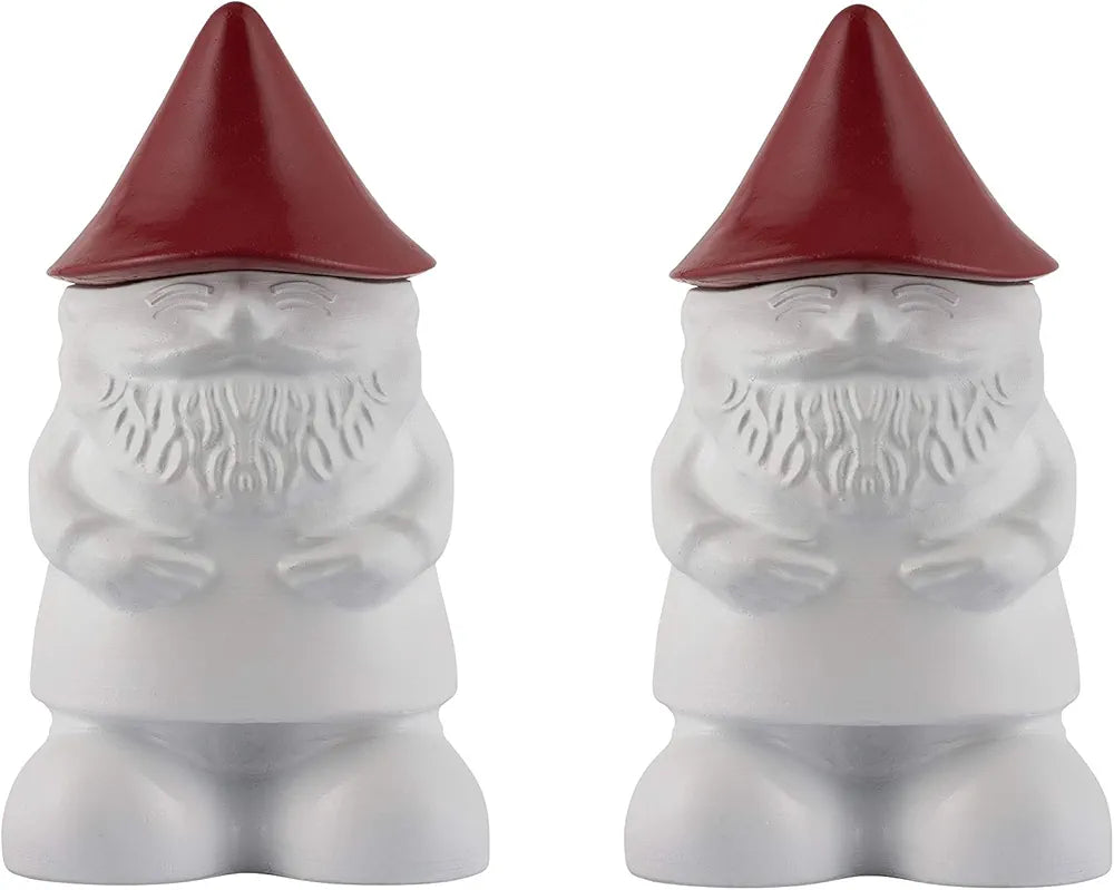 2-Pack Paintable Gnome Table Torch 7" Red and White