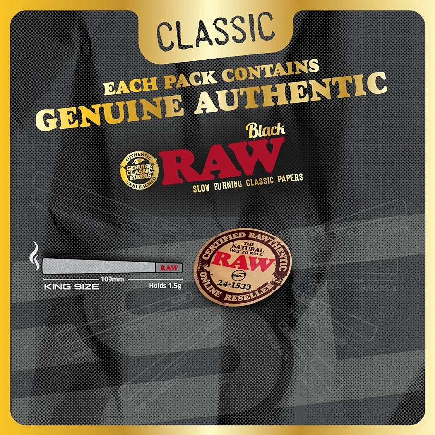 RAW Black Cones King Size - 100 Pack