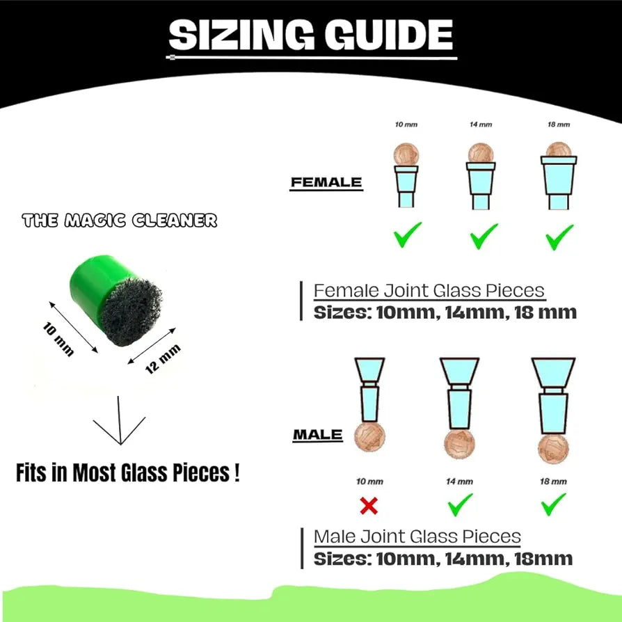 The Magic Cleaner Magnetic Glass Cleaner Kit |Mini, 12mm Size | For Water Pipes, Vases, Windows, Aquariums, Small, & all Shapes