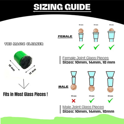 The Magic Cleaner Magnetic Glass Cleaner Kit |Mini, 12mm Size | For Water Pipes, Vases, Windows, Aquariums, Small, & all Shapes
