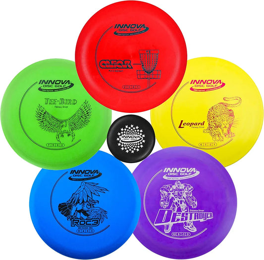 Innova Disc Golf Starter Set –Colors May Vary 160-180g – Disc Golf Putter, Disc Golf Driver, Mid-Range