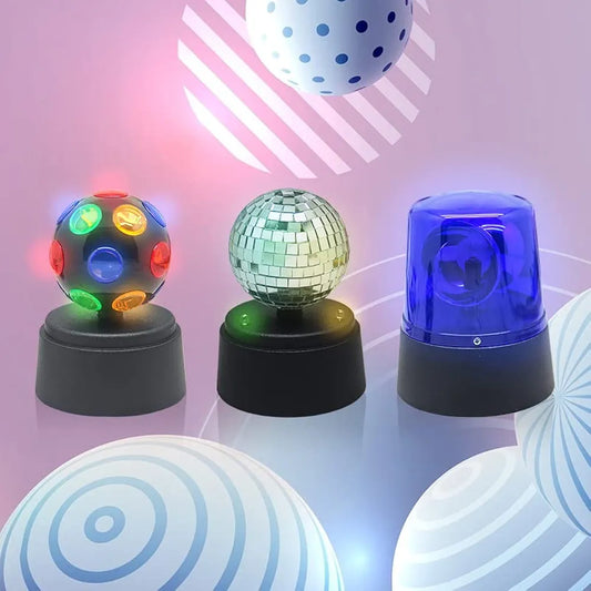 Party Lovers' Essential! 4.5” 3-in-1 Disco Ball with Strobe & Lights