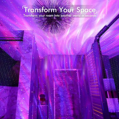 Star Projector, Galaxy Projector for Bedroom, LED Night Light Aurora Projector with Bluetooth Speaker, White Noise, Timer and Remote, Room Decor