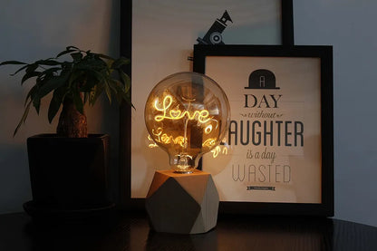 LOVE 4W Amber LED Decorative Globe Light