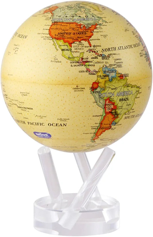 Self Moving MOVA Globe – Political Map Yellow 4.5”