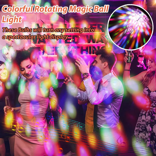 4 Pack Colorful Magic Rotating Ball Light, LED Plug in Disco Ball Light