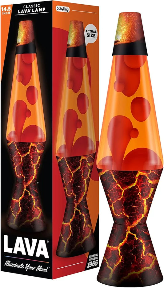 Lava® Lamp - 14.5" Volcanic Crags - The Original Motion Light - Red Wax and Orange Liquid