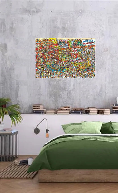 Where's Waldo? Visual Challenge Art Poster - 36 x 24 Inch - Decorative Print - Poster Paper