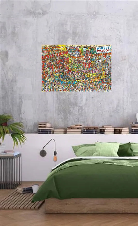 Where's Waldo? Visual Challenge Art Poster - 36 x 24 Inch - Decorative Print - Poster Paper