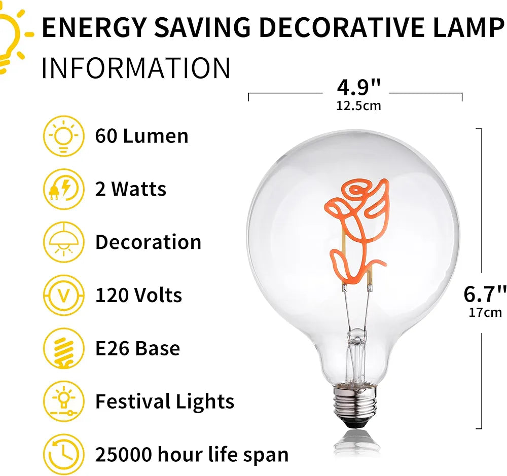Neon Rose 2W LED Decorative Globe Light
