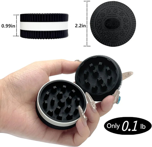 Oreo Themed 2.2 Inch Stronger Grip Cookie Shape Design Grinder