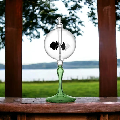 Medium Orange Solar Power Radiometer Crookes Spinning Vanes Glass Windmill