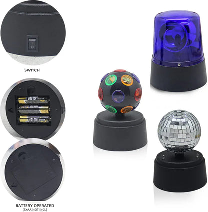 Party Lovers' Essential! 4.5” 3-in-1 Disco Ball with Strobe & Lights