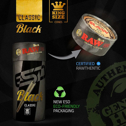 RAW Black Cones King Size - 100 Pack