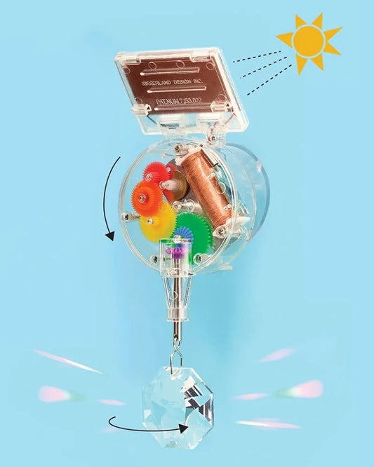 Solar Powered Rainbow Maker – Prism Suncatcher Single CrystalMN