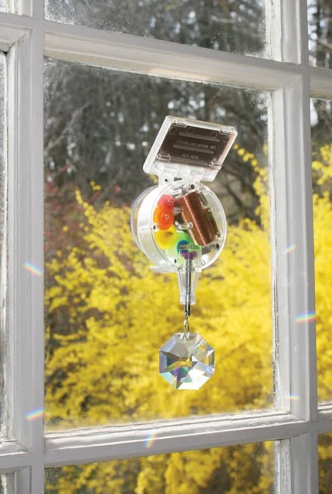 Solar Powered Rainbow Maker – Prism Suncatcher Single CrystalMN