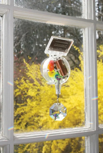 Solar Powered Rainbow Maker – Prism Suncatcher Single CrystalMN