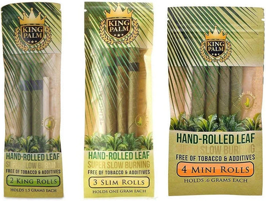 King Palm VARIETY BUNDLE Natural Palm Leaf Rolls (Mini 4pk, Slim 3pk, King 2pk - 9 Rolls Total)