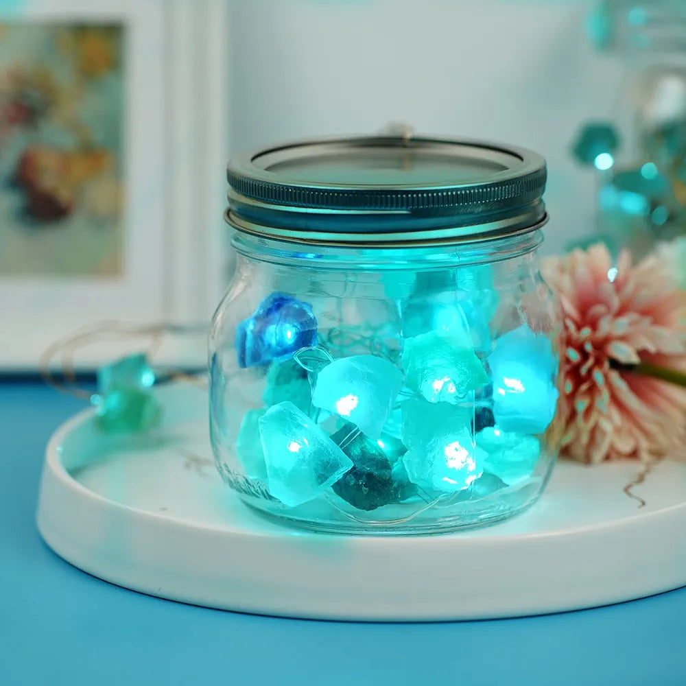 Natural Fluorite String Lights 6.5 FT 20 LED