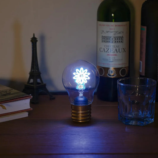 FLOWER Cordless Battery Powered Light Bulb, Rechargeable