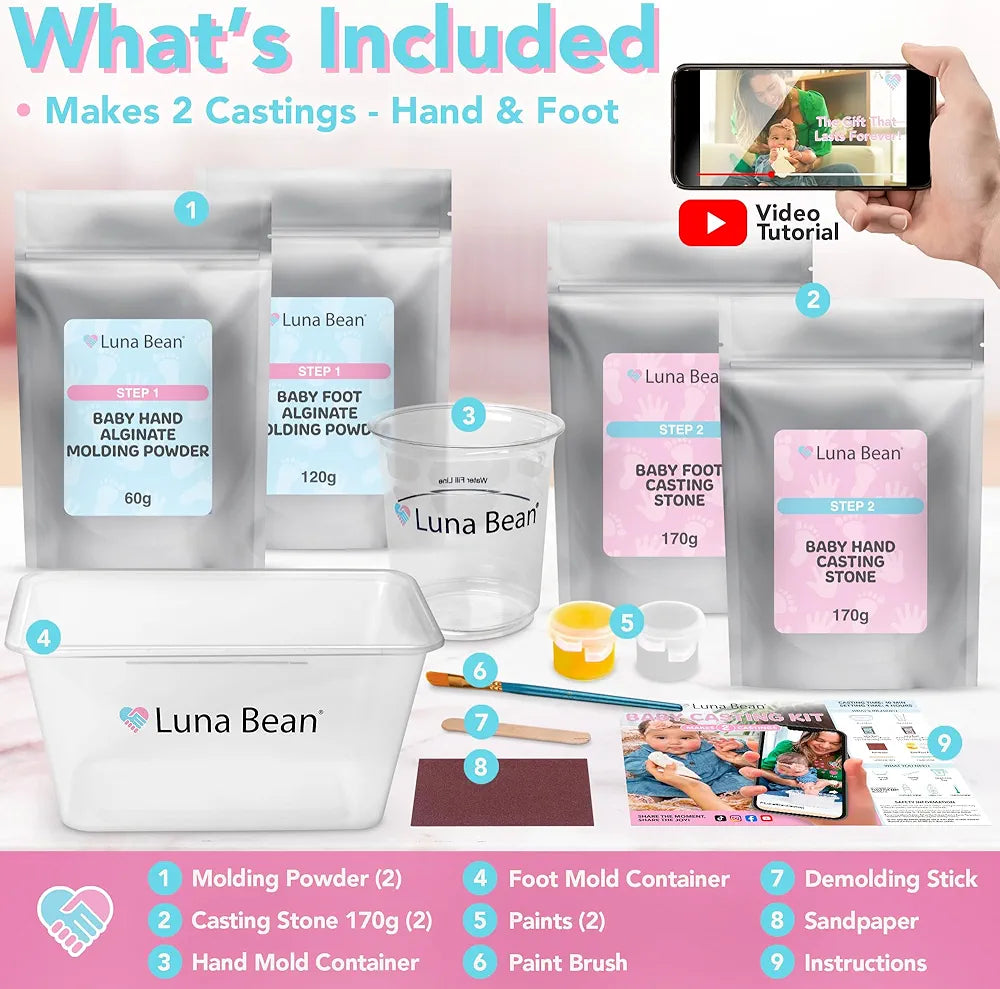 Baby Footprint & Hand Casting Kit