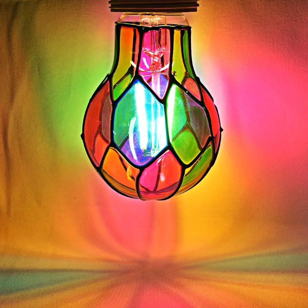Stained Glass Light Bulb LED Bulbs,Dimmable Light Bulb,3.5W E26 Base