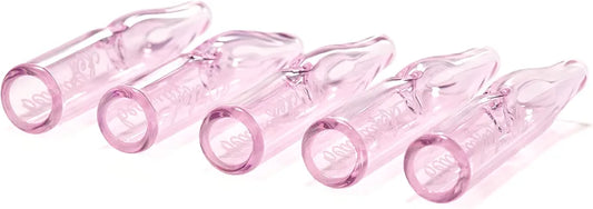 5PCS Reusable W'cked Glass Filter Tips for Pre Rolled Rolling Paper Cones Pink
