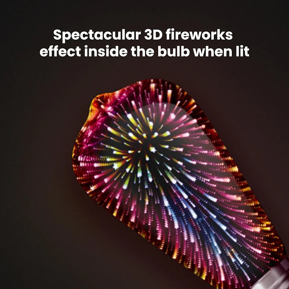 3D Fireworks LED Light Bulb