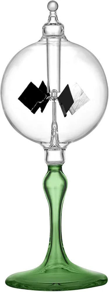 Medium Orange Solar Power Radiometer Crookes Spinning Vanes Glass Windmill