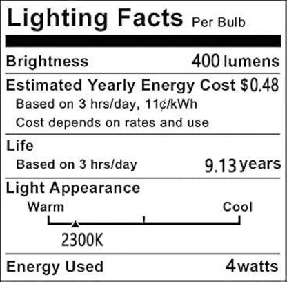 Large Vintage Light Bulb Bubble Light Bulb 4W Bubble Shaped LED Oversized Edison Bulb 2300K Warm White Amber Glass Spiral Flexible Filament E26 Base