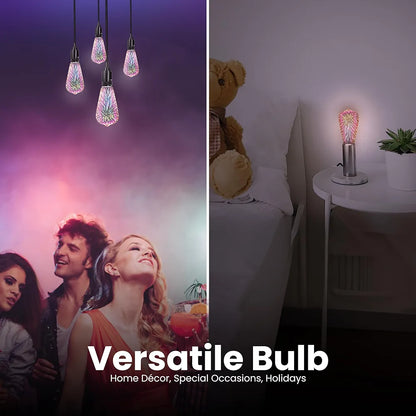 3D Fireworks LED Light Bulb