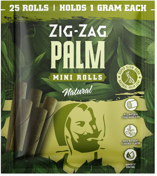 ZIG-ZAG Pre Rolled Cones - Palm Mini Rolls (25 Pack)
