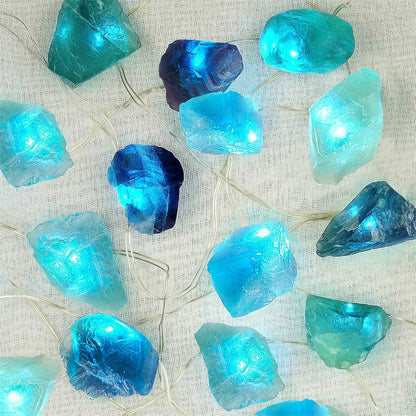 Natural Fluorite String Lights 6.5 FT 20 LED