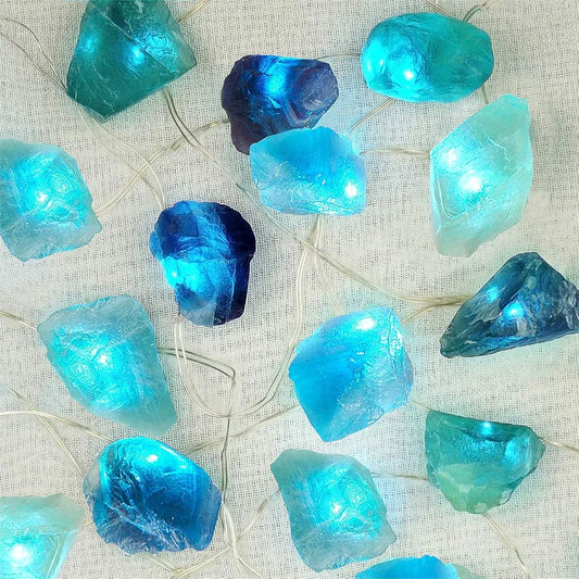 Natural Fluorite String Lights 6.5 FT 20 LED