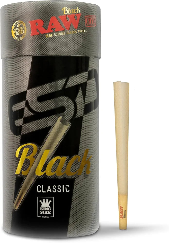 RAW Black Cones King Size - 100 Pack
