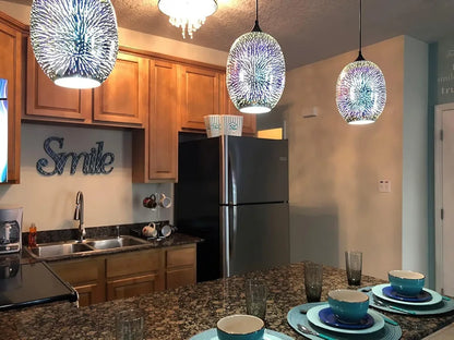 3D Glass Colorful Pendant Light Fireworks Pendant Light Colorful Light Fixture