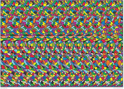 Set of Six Magic Eye Posters