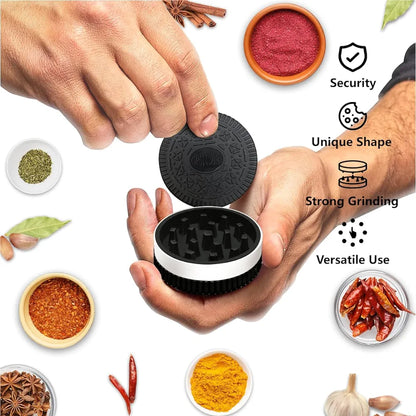 Oreo Themed 2.2 Inch Stronger Grip Cookie Shape Design Grinder